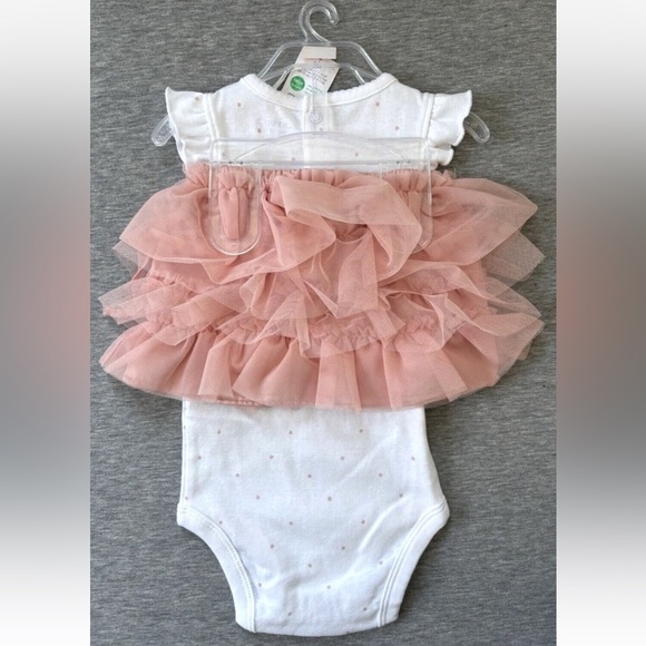 Carters - Easter Spring (Girls 12M) Bodysuit & Pink Tulle Skirt Set Bunny Rabbit - Picture 4 of 4